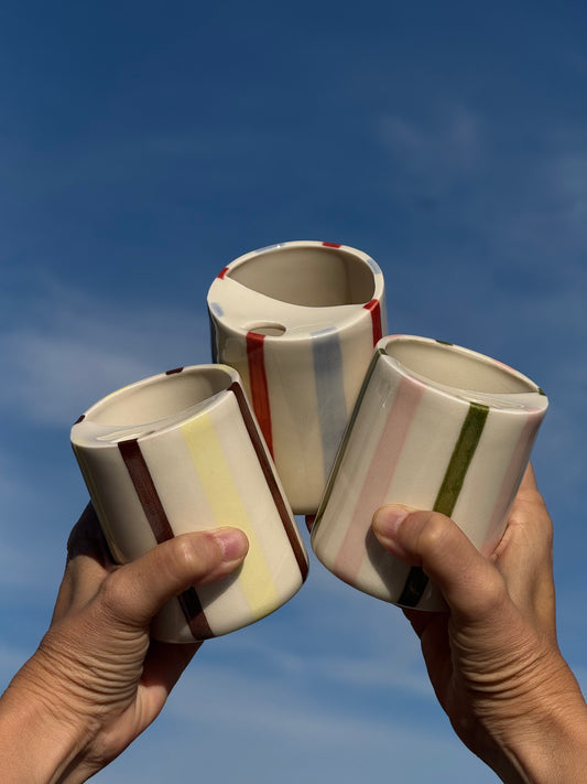 PJ stripe to-go cup