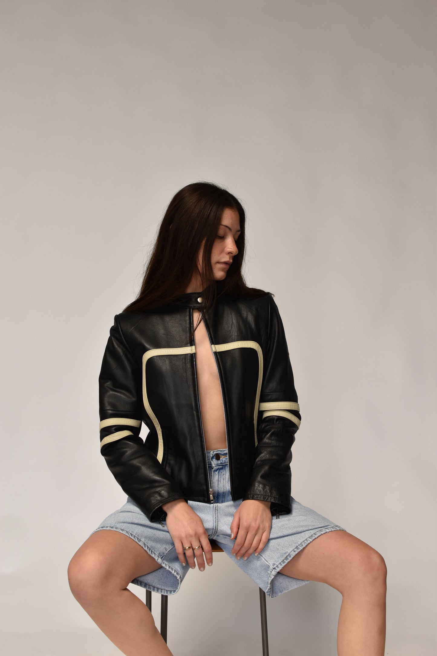 leather racer jacket