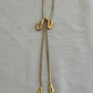 Gold Bow Lariat Necklace